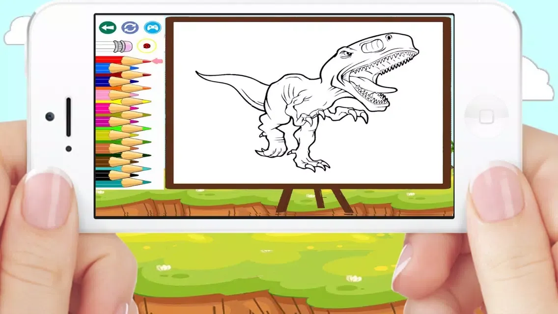 Dinosaurs T Rex Coloring Book Game For Kids应用截图