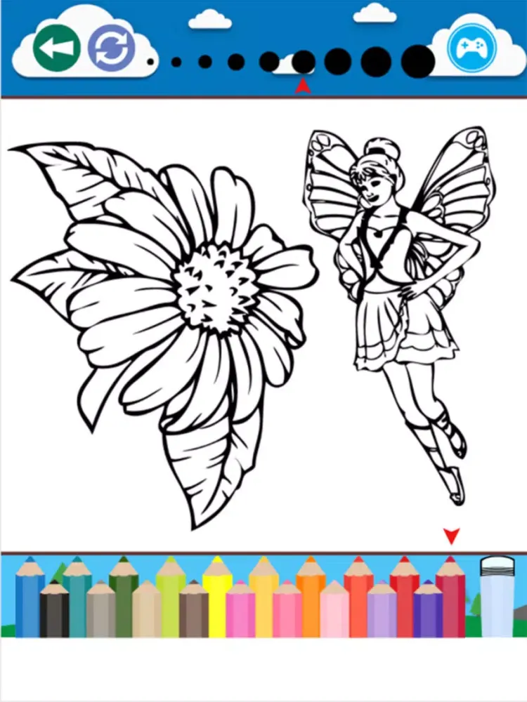 تصاویر Butterfly Flower For Coloring Book Games iPad 