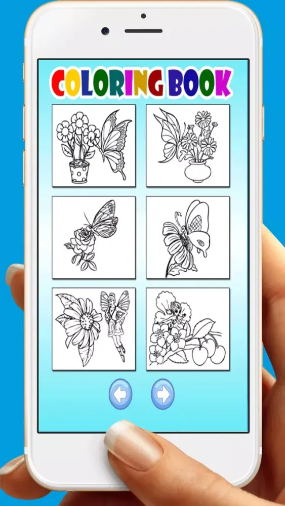 تصاویر Butterfly Flower For Coloring Book Games