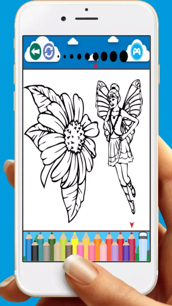 تصاویر Butterfly Flower For Coloring Book Games