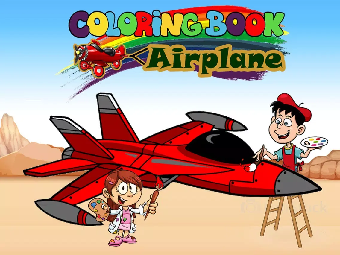 Airplanes Jet Helicopter Coloring Book For Kids iPad  Screenshots