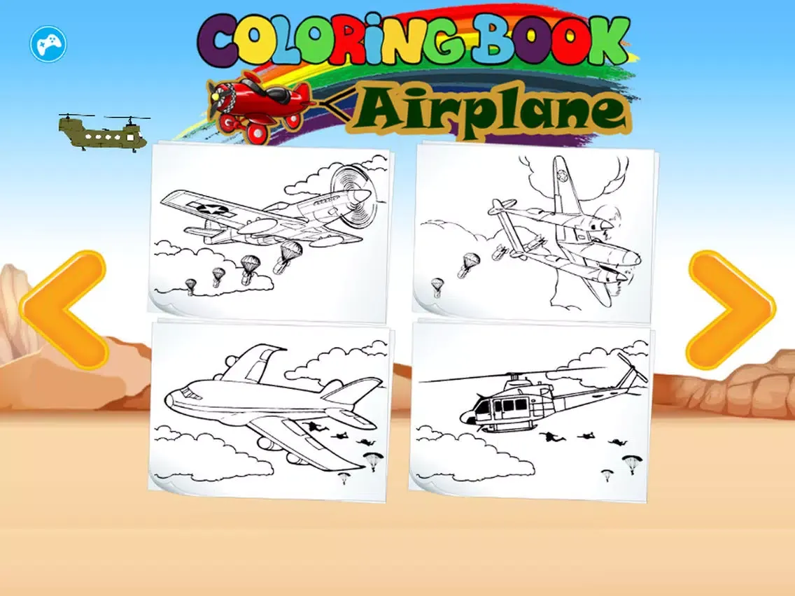 Airplanes Jet Helicopter Coloring Book For Kids iPad  Screenshots