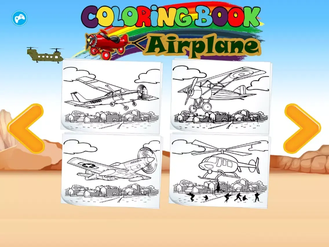 Airplanes Jet Helicopter Coloring Book For Kids iPad  Screenshots