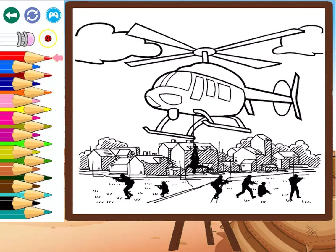 Airplanes Jet Helicopter Coloring Book For Kids iPad  Screenshots