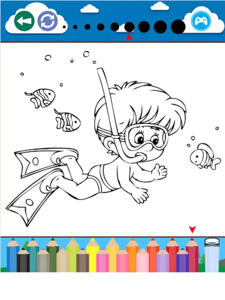 Captures d'écran de Under The Sea For Coloring Book Games iPad 