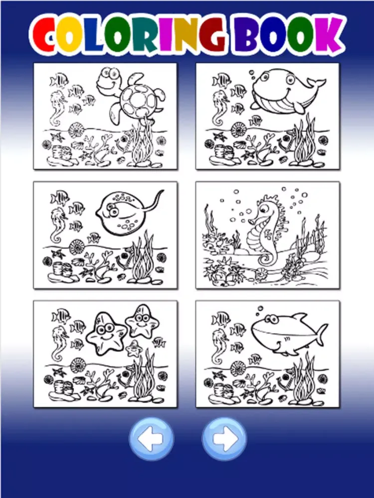 Captures d'écran de Under The Sea For Coloring Book Games iPad 
