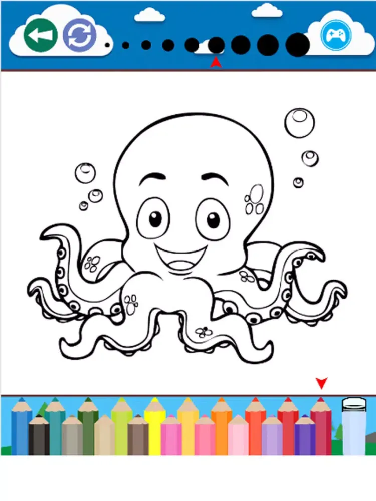 Captures d'écran de Under The Sea For Coloring Book Games iPad 