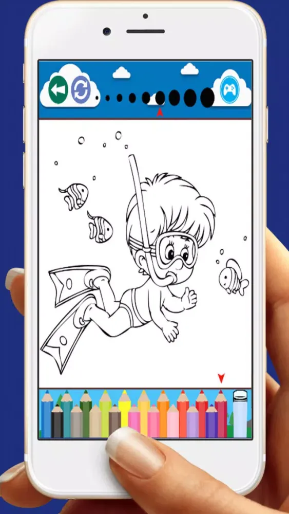 Captures d'écran de Under The Sea For Coloring Book Games