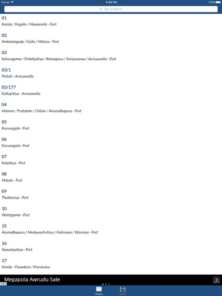 Zrzuty ekranu Lanka Bus Route iPad 