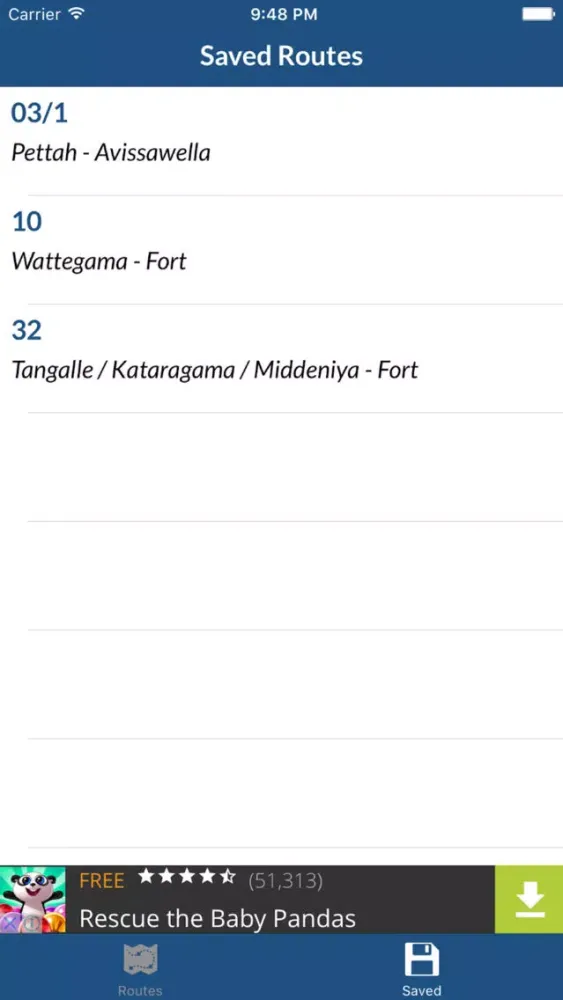 Zrzuty ekranu Lanka Bus Route