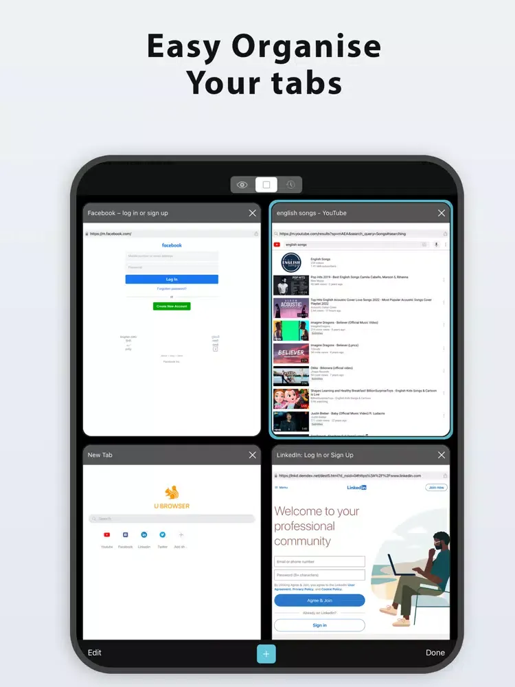 Скриншоты U Browser Pro - Fast & Secure iPad 