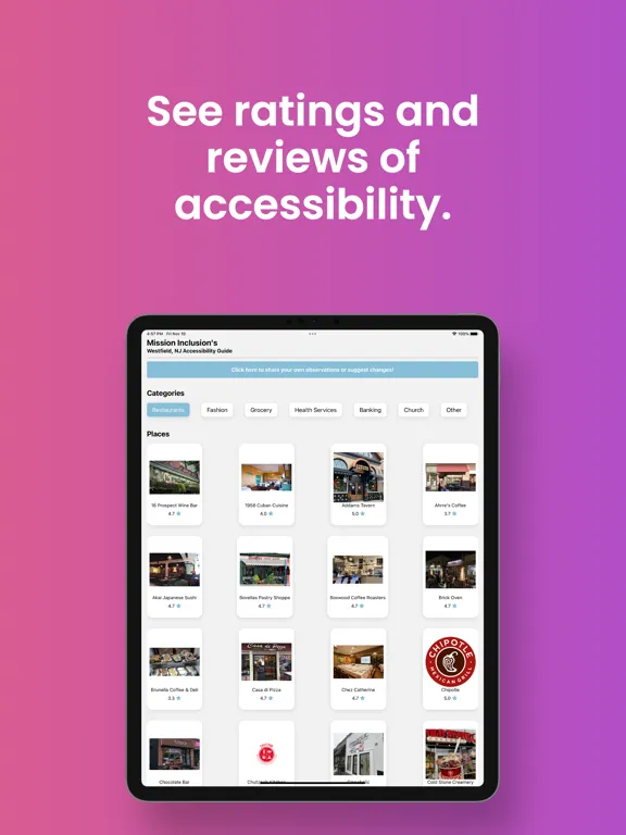 Access Wayfinder iPad  Screenshots