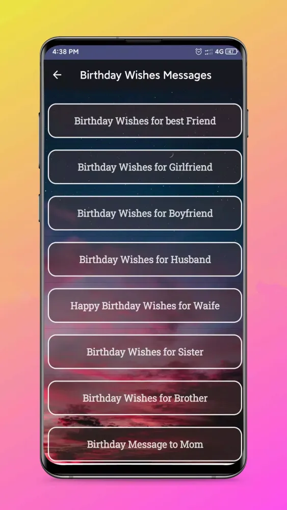 Zrzuty ekranu Birthday Wishes & Messages