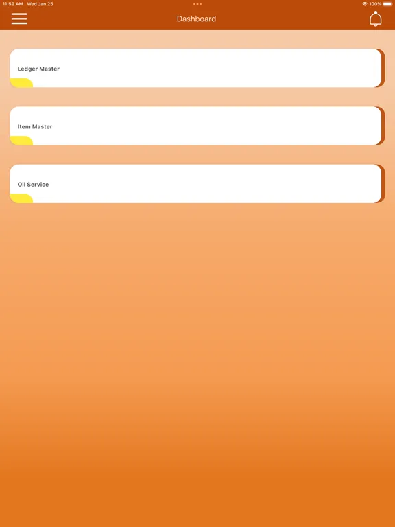 Oil Service App iPad  स्क्रीनशॉट