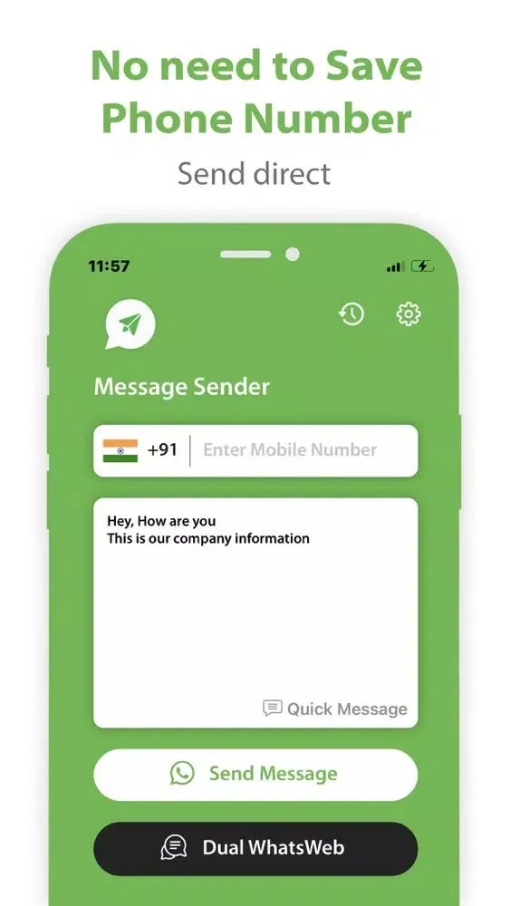 Tangkapan skrin Message Sender for WhatzApp