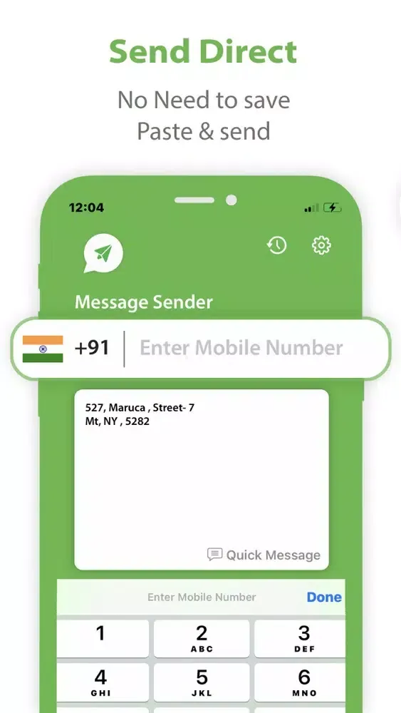 Tangkapan skrin Message Sender for WhatzApp