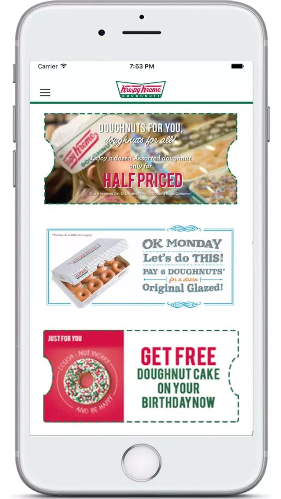 Capturas de pantalla de Krispy Kreme Indonesia