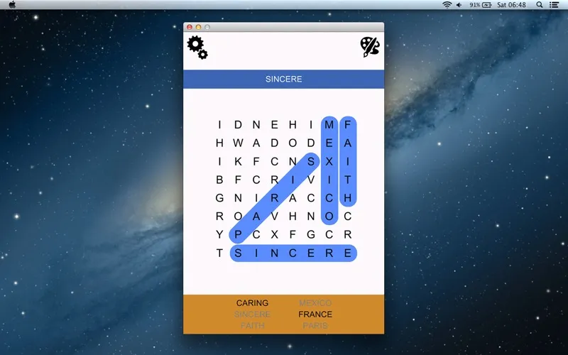 Capturas de tela do Word Search Epic