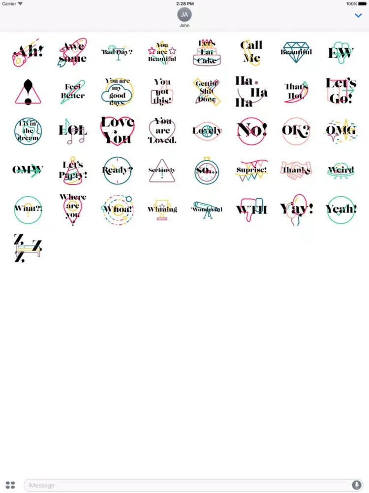Awesome iMessage Stickers iPad  स्क्रीनशॉट