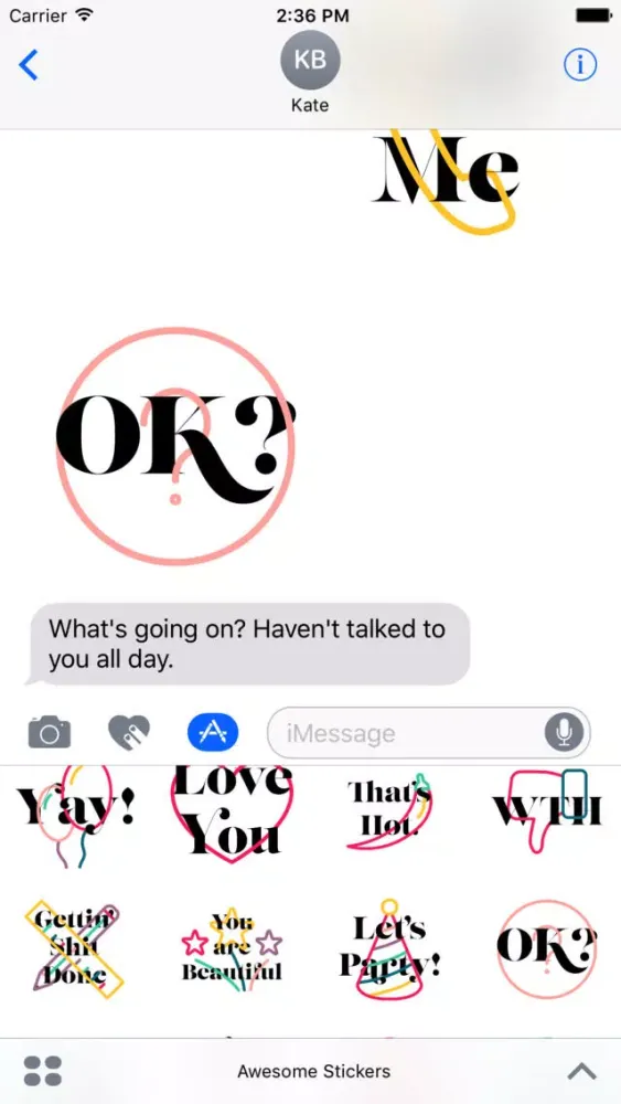 Awesome iMessage Stickers स्क्रीनशॉट