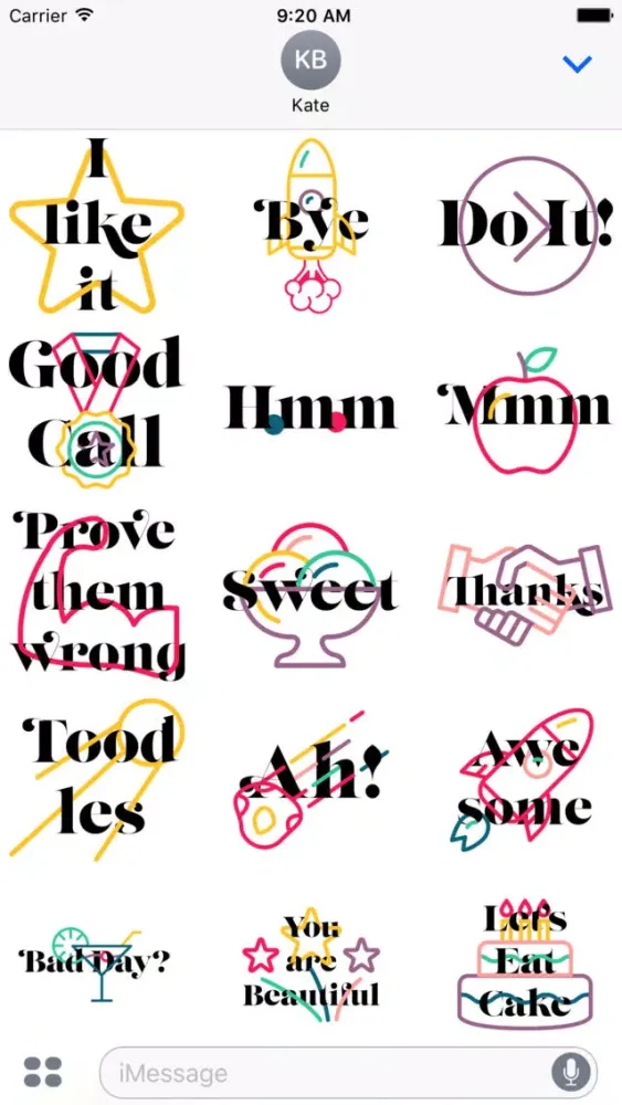 Awesome iMessage Stickers स्क्रीनशॉट