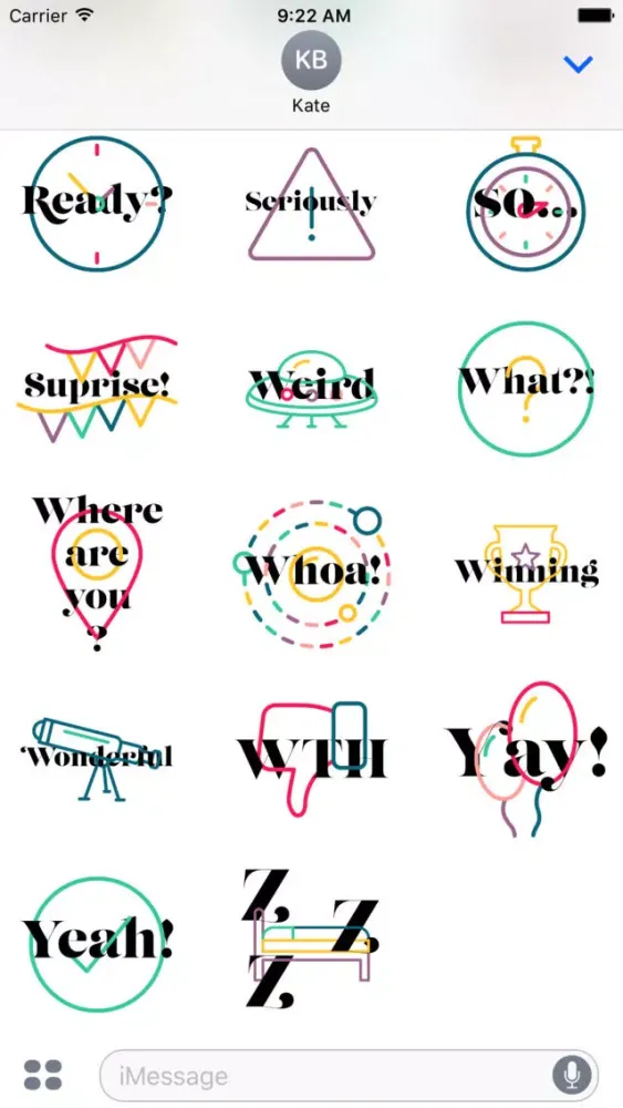 Awesome iMessage Stickers स्क्रीनशॉट