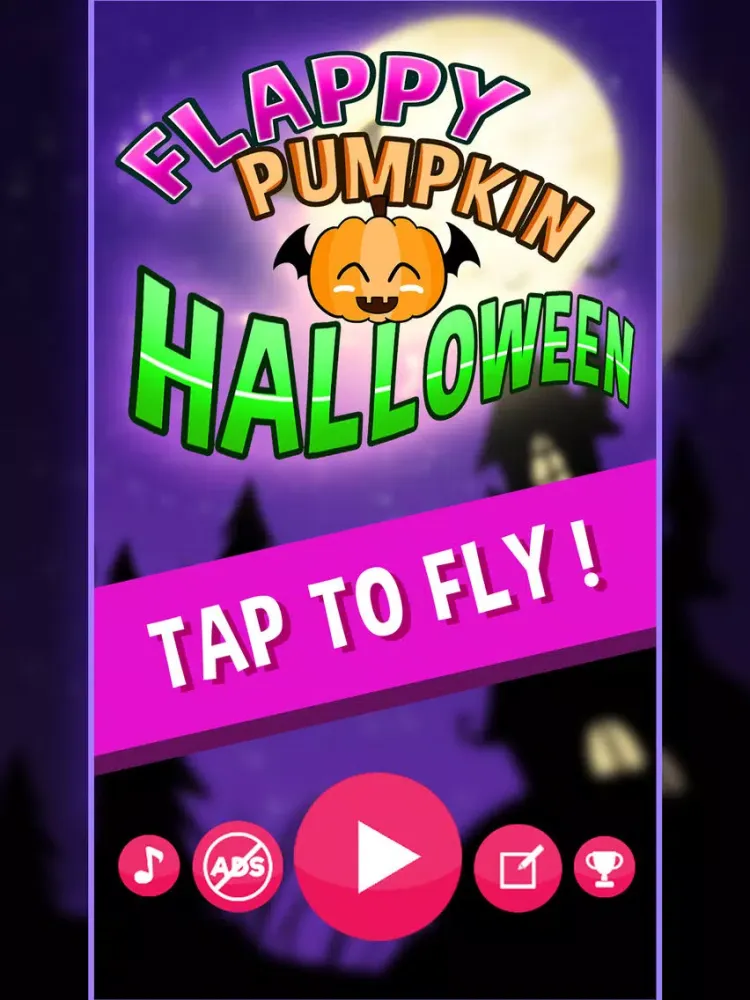 HalloWeen Colors Flappy Pumpkin Bats - Flying GO! iPad  स्क्रीनशॉट