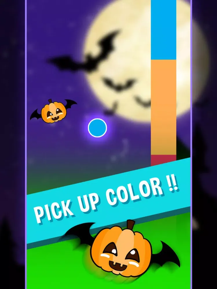HalloWeen Colors Flappy Pumpkin Bats - Flying GO! iPad  स्क्रीनशॉट