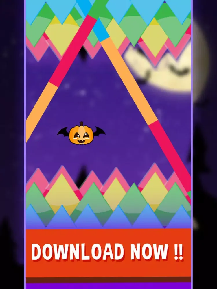 HalloWeen Colors Flappy Pumpkin Bats - Flying GO! iPad  स्क्रीनशॉट