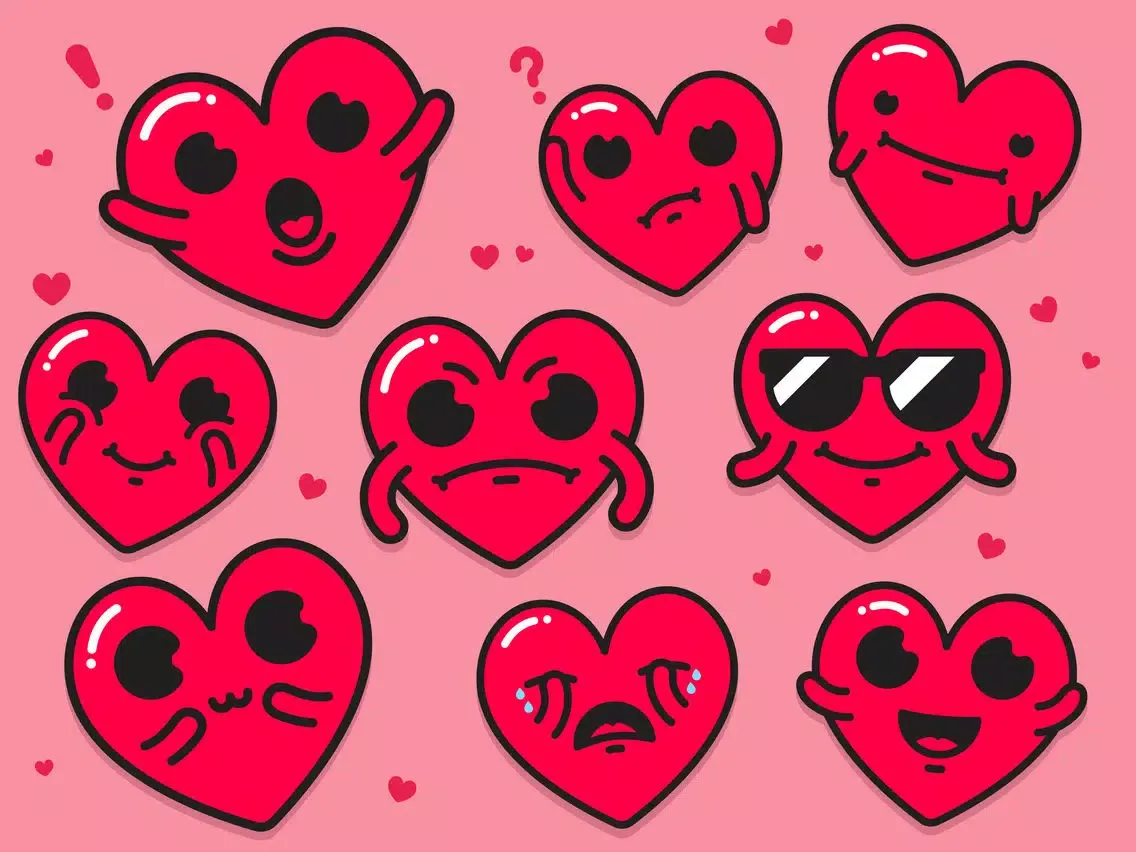 تصاویر Great Heart Stickers iPad 