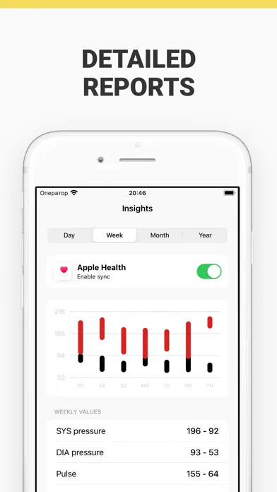 ภาพหน้าจอของ Blood Pressure Monitor: Health