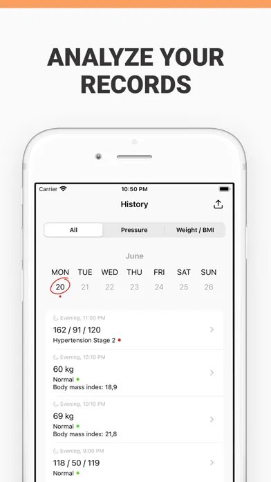 ภาพหน้าจอของ Blood Pressure Monitor: Health