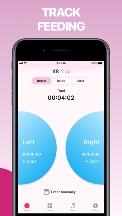 KR Kids: Baby feeding tracker Ekran Görüntüleri