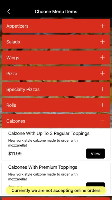 Zrzuty ekranu Tony's Pizzeria, Whitesboro