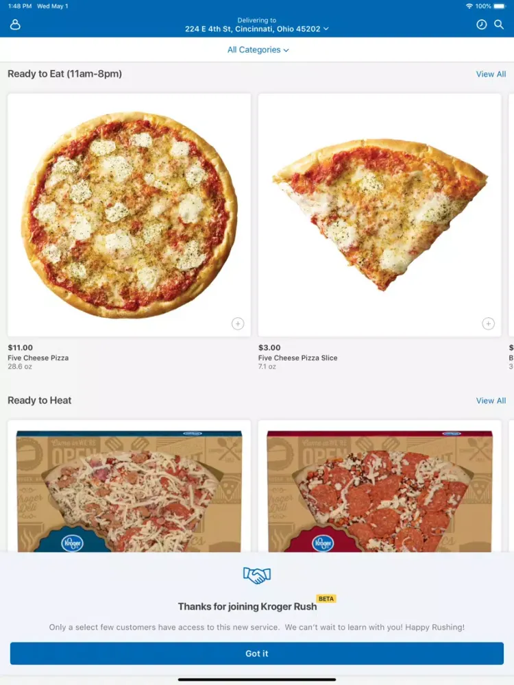 Kroger Rush iPad  스크린샷