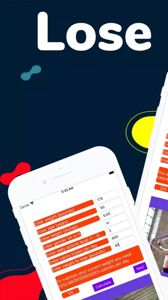 Fast Weight Loss Calculator Screenshots