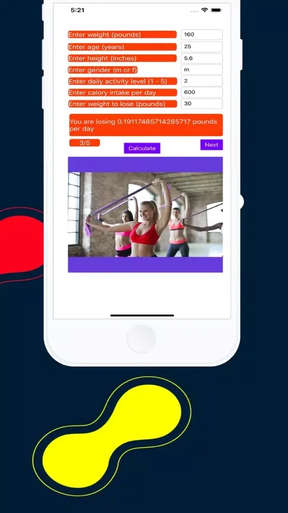 Fast Weight Loss Calculator Screenshots