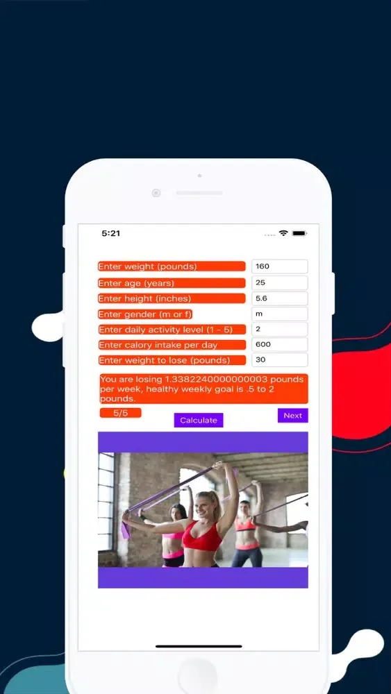 Fast Weight Loss Calculator Screenshots