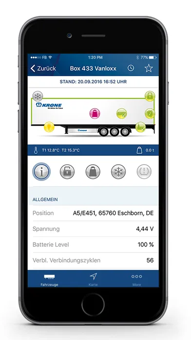 Screenshot di KRONE Telematics