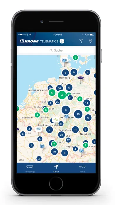 Screenshot di KRONE Telematics