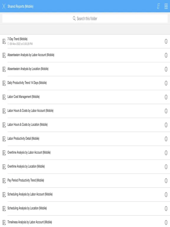 Скриншоты UKG WFAnalytics iPad 