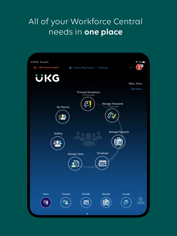 Screenshot di UKG Workforce Central Tablet iPad 