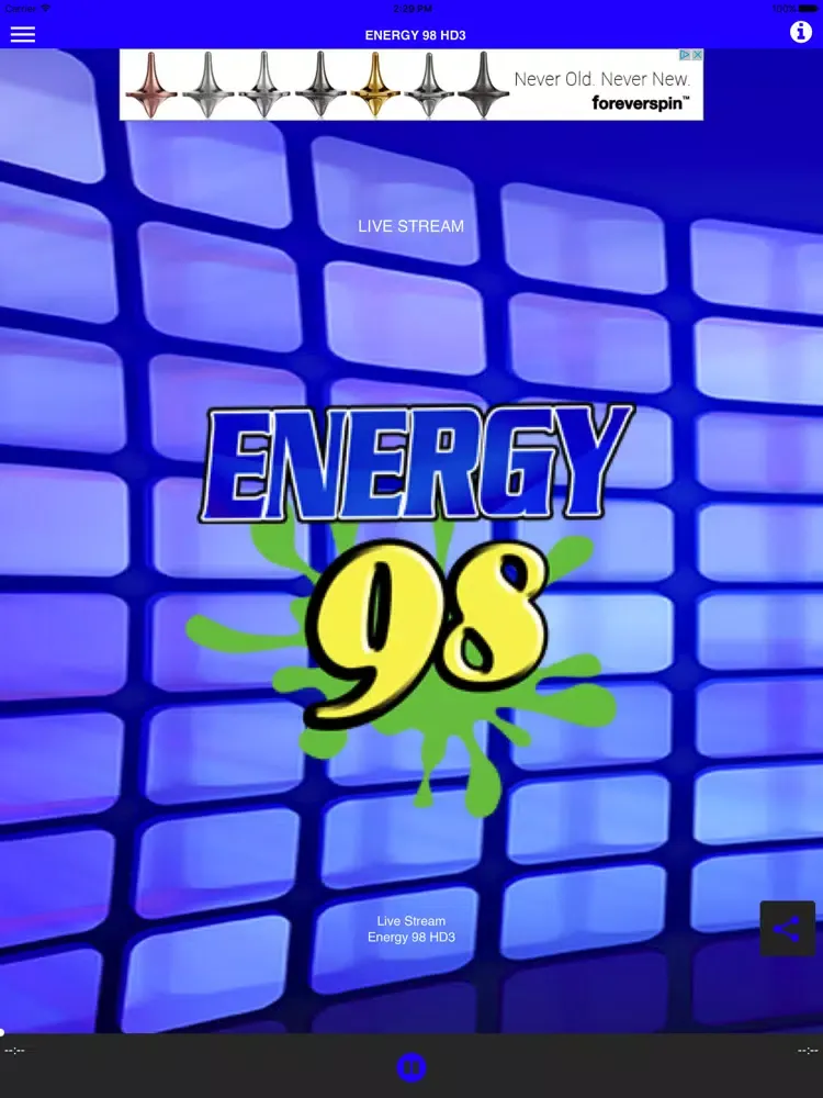 Скриншоты Energy 98 HD3 iPad 
