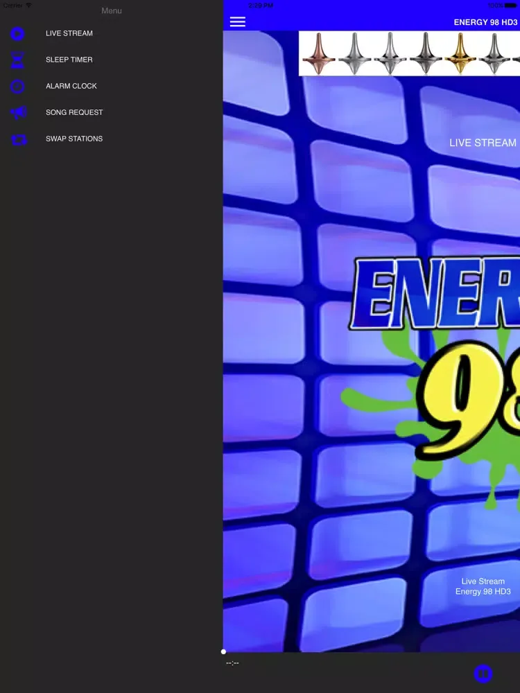Скриншоты Energy 98 HD3 iPad 