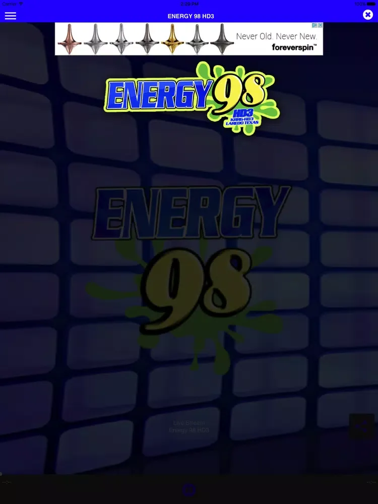Скриншоты Energy 98 HD3 iPad 