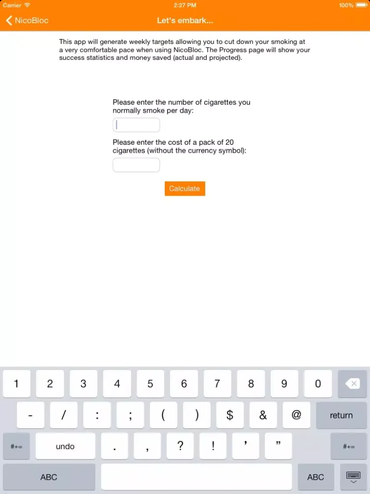 Capturas de tela do The NicoBloc Challenge - Quit Smoking iPad 