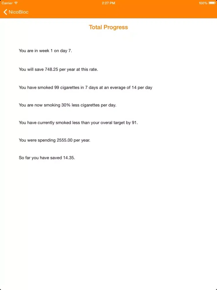 Capturas de tela do The NicoBloc Challenge - Quit Smoking iPad 