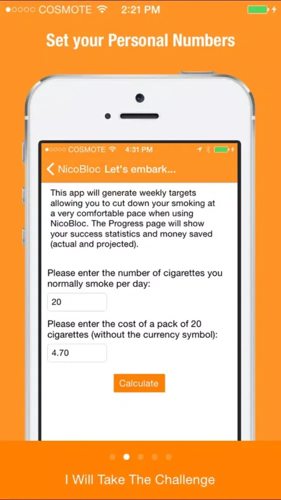 Capturas de tela do The NicoBloc Challenge - Quit Smoking