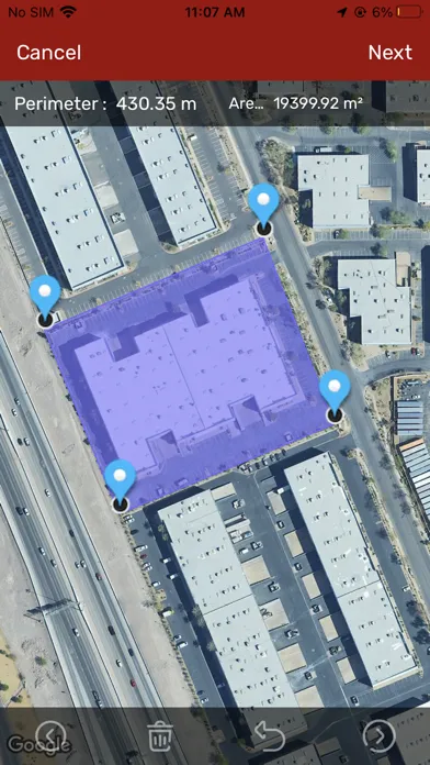 GPS Area Measurements Screenshots