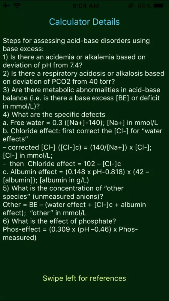 Madger Acid Base Calculator Screenshots